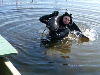 Подводная охота на сома в дельте Волги